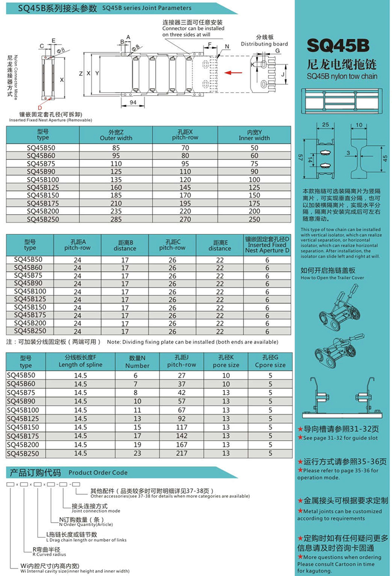 SQ45B尼龍電纜拖鏈2