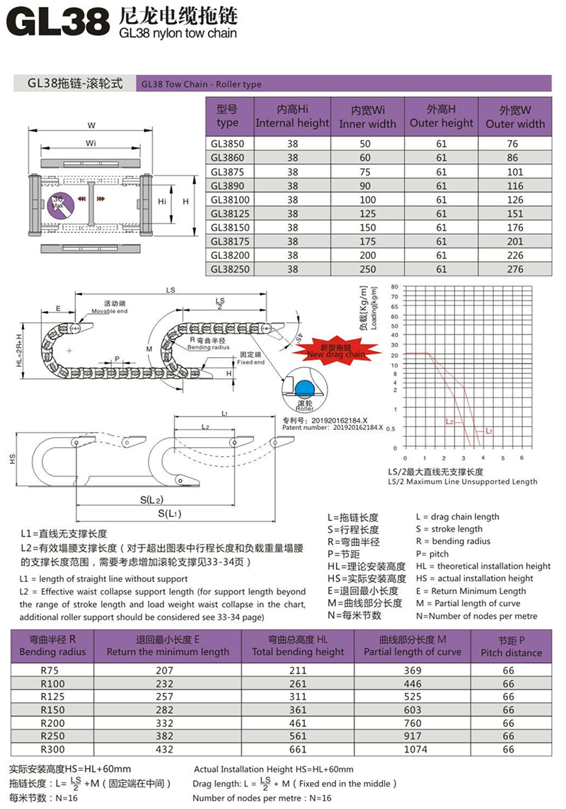 GL38尼龍電纜拖鏈1